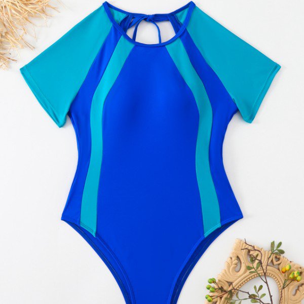 YY6078 BIKINI B YY6078 BIKINI B Solid Sports Swimsuit