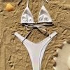 YY6083 SWIMSUIT B Swim Suit Women Shiny Bikini
