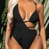 YY6110 Back lace-up tie closure swimsuit