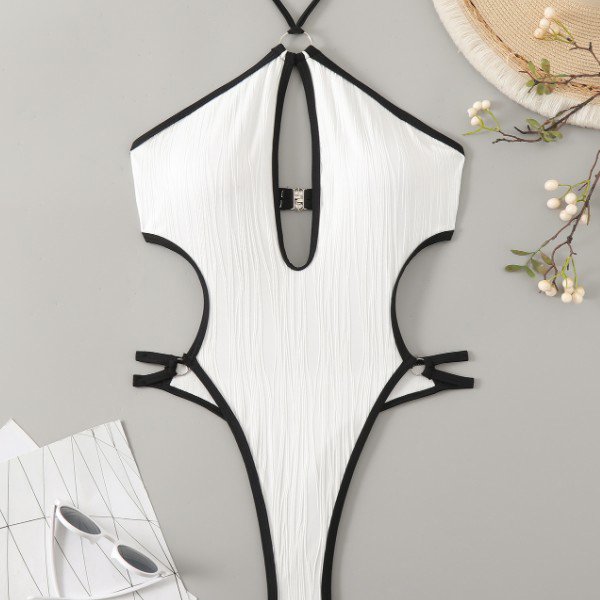 YY6114 SWIMWEAR.jpgC White 1 Piece Swimsuit