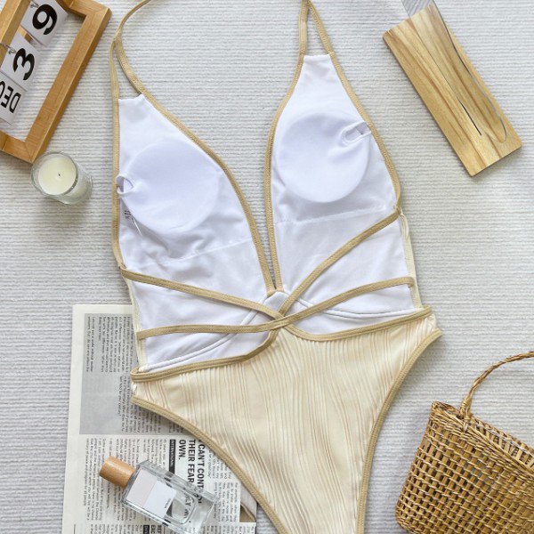 YY6057 SWIMSUIT C Cross Strap Swimsuit