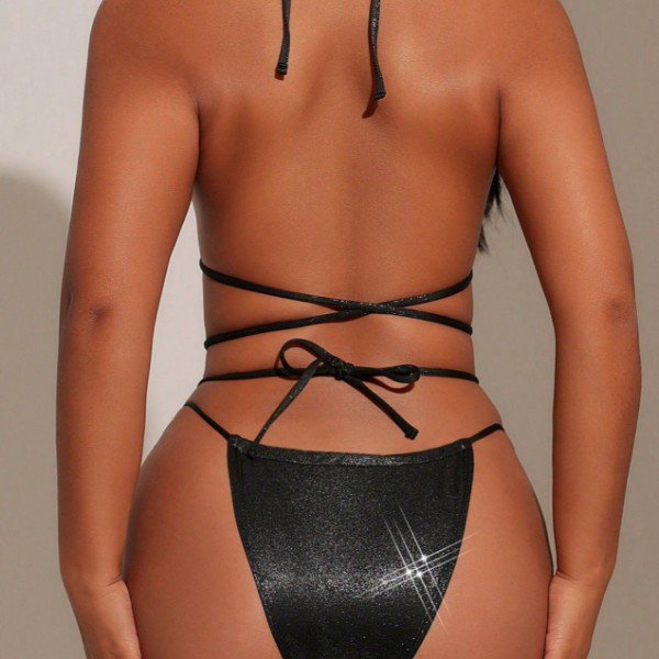 YY6071 SWIMWEAR B Shiny Crystal Swimsuit