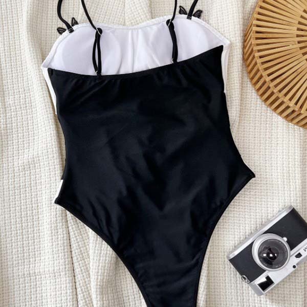 YY6132 BIKINI.jpgC Black And White Bikini