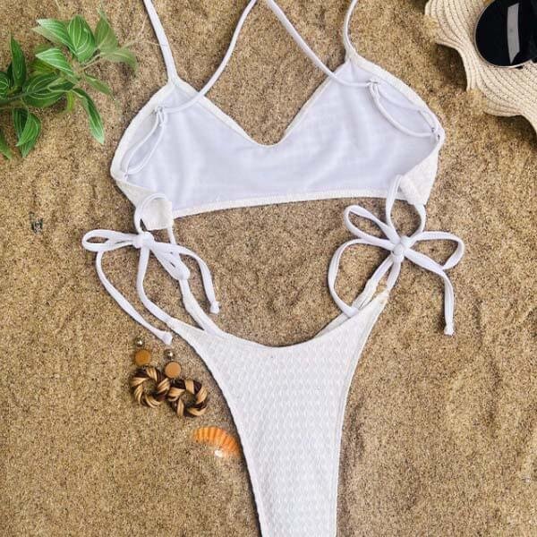 beach riot white bikini Orange Thong Swimwear