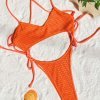 beach volleyball bikini Orange Thong Swimwear