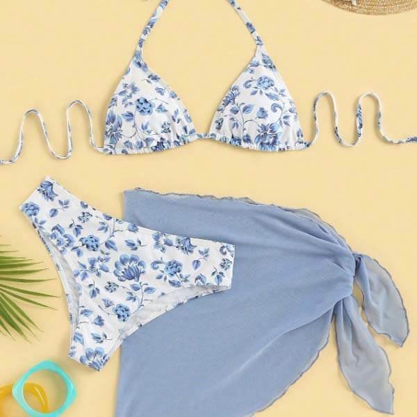 bikini bar 3 Piece Bikini Set With Shirt