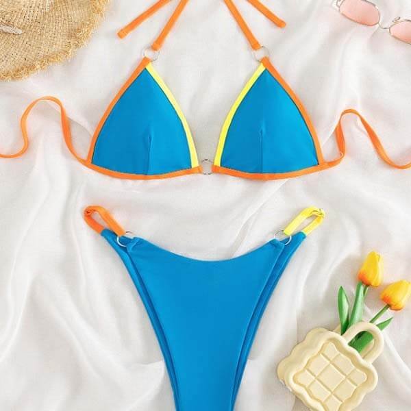 bikini baristas Blue And Orange Bikini