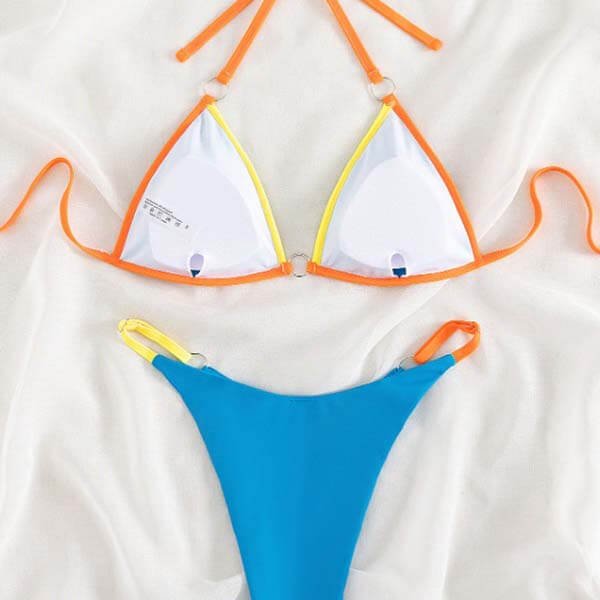 bikini beach Blue And Orange Bikini