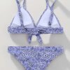 bikini girl Purple Ruffle Bikini