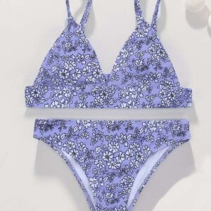 bikini ifrit Purple Ruffle Bikini