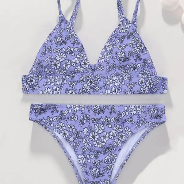 bikini ifrit Purple Ruffle Bikini