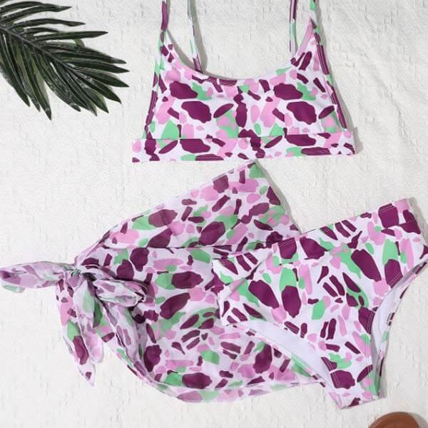 billie eilish bikini dance Three Piece Bikini Set
