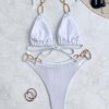 black bikini black bikini Chain Bikini Bottom