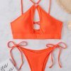 hot bikini model Cross front bikini