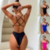 mature bikini Blue Strapless Bikini