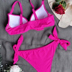 beach with bikini Bowknot Bikini