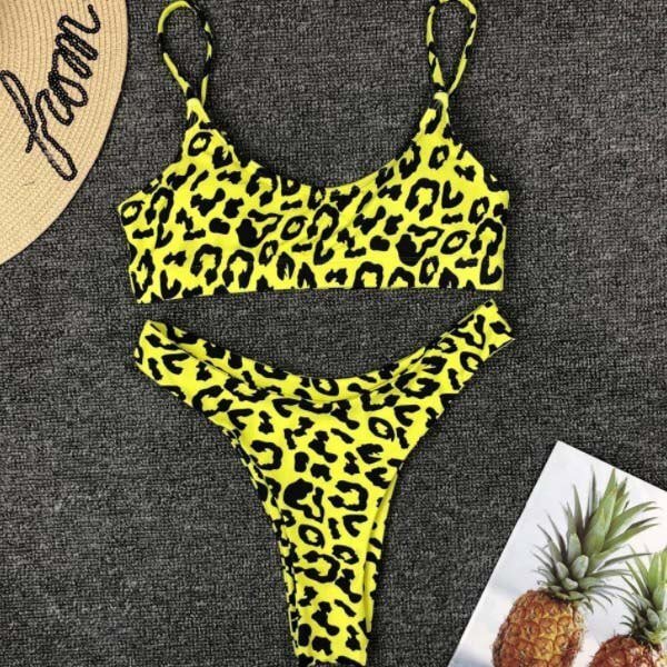 bikini in Leopard Print Bikini Pink