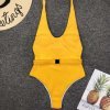 bikini womens Belted One Piece Swimwear