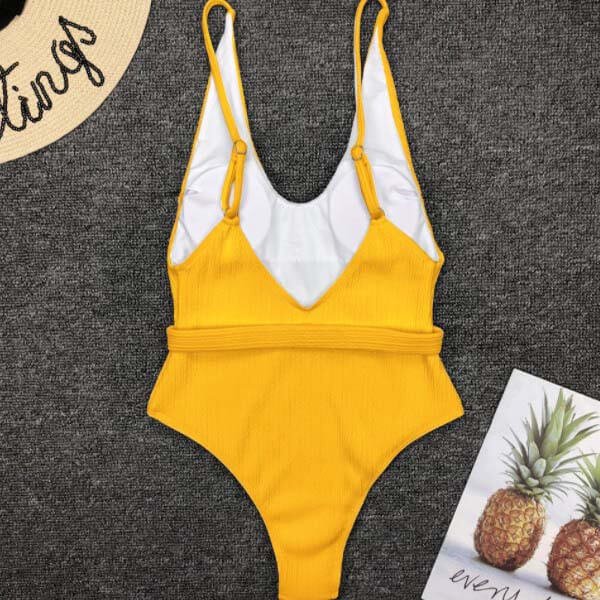 bikini young Belted One Piece Swimwear