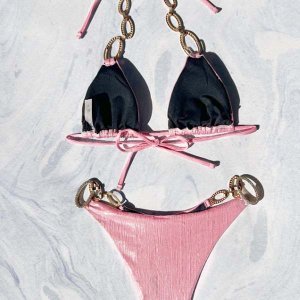 YY6199C Silver Metallic Bikini