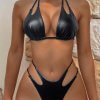 Matte Black Metallic Bikini