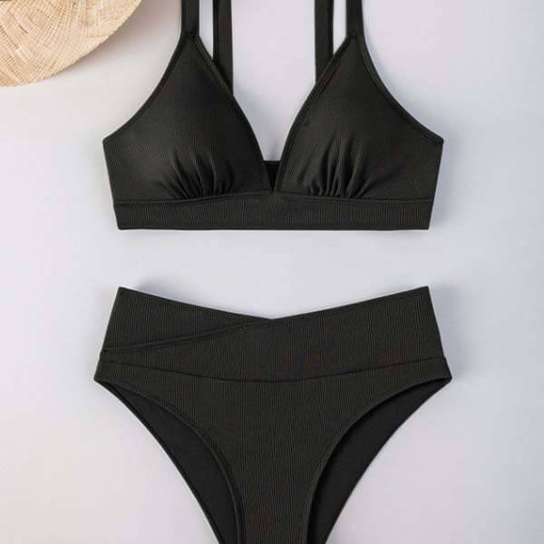 YY6220B Black Bandeau Bikini