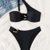YY6223B Black bikini two piece