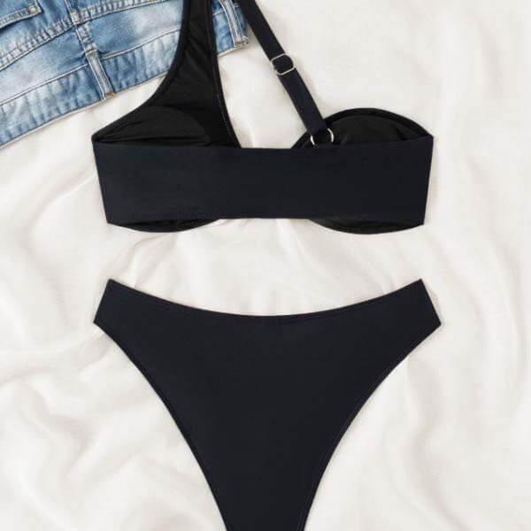 YY6223C Black bikini two piece