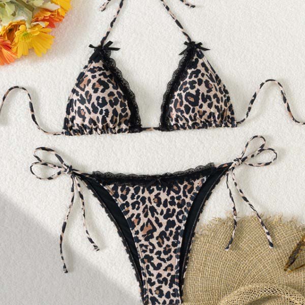 YY6228D Black lace bikini